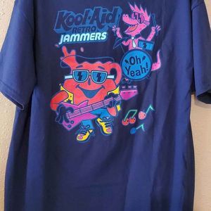 Kool-Aid Oh Yeah! Retro Jammers Men's size X-Large Blue 100%Cotton T-shirt